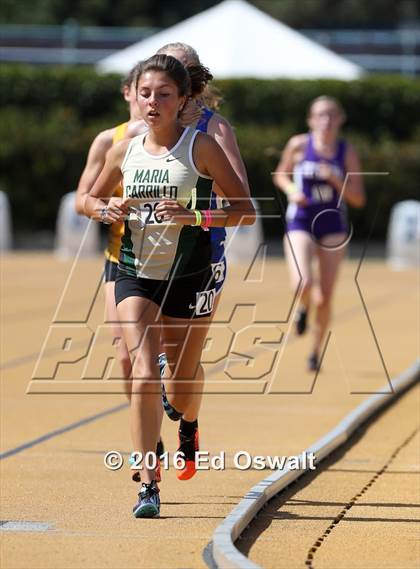 Thumbnail 1 in CIF NCS Masters Track and Field (Girls 3200 Meters) photogallery.