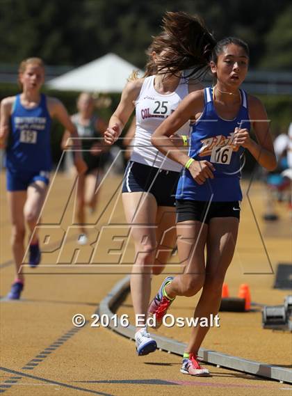 Thumbnail 1 in CIF NCS Masters Track and Field (Girls 3200 Meters) photogallery.