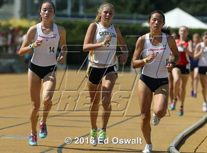 Thumbnail 1 in CIF NCS Masters Track and Field (Girls 3200 Meters) photogallery.