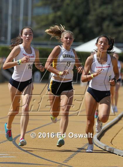 Thumbnail 2 in CIF NCS Masters Track and Field (Girls 3200 Meters) photogallery.