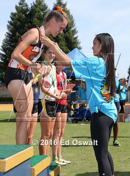 Thumbnail 1 in CIF NCS Masters Track and Field (Girls 3200 Meters) photogallery.