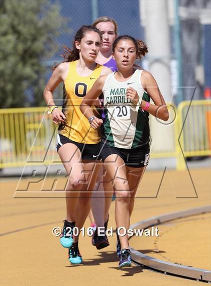 Thumbnail 1 in CIF NCS Masters Track and Field (Girls 3200 Meters) photogallery.