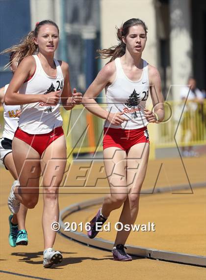 Thumbnail 3 in CIF NCS Masters Track and Field (Girls 3200 Meters) photogallery.