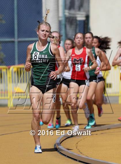 Thumbnail 1 in CIF NCS Masters Track and Field (Girls 3200 Meters) photogallery.
