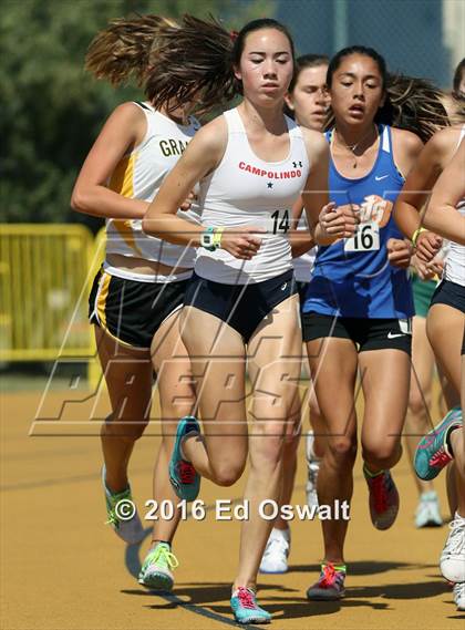 Thumbnail 1 in CIF NCS Masters Track and Field (Girls 3200 Meters) photogallery.