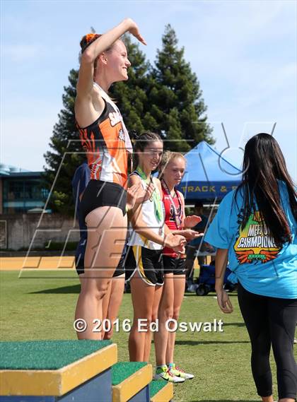 Thumbnail 2 in CIF NCS Masters Track and Field (Girls 3200 Meters) photogallery.
