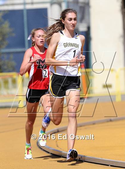 Thumbnail 1 in CIF NCS Masters Track and Field (Girls 3200 Meters) photogallery.