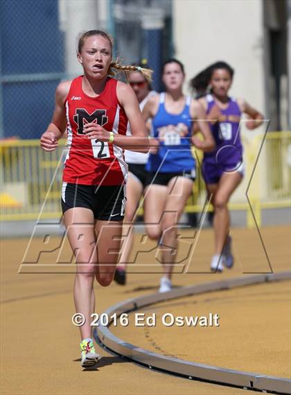 Thumbnail 1 in CIF NCS Masters Track and Field (Girls 3200 Meters) photogallery.