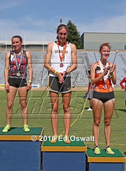 Thumbnail 3 in CIF NCS Masters Track and Field (Girls 3200 Meters) photogallery.