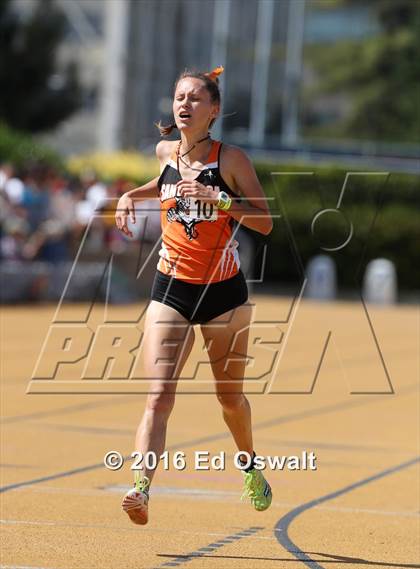 Thumbnail 3 in CIF NCS Masters Track and Field (Girls 3200 Meters) photogallery.