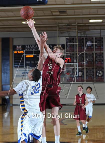 Thumbnail 1 in Oaks Christian vs. Muir (Rose City Roundball Classic) photogallery.