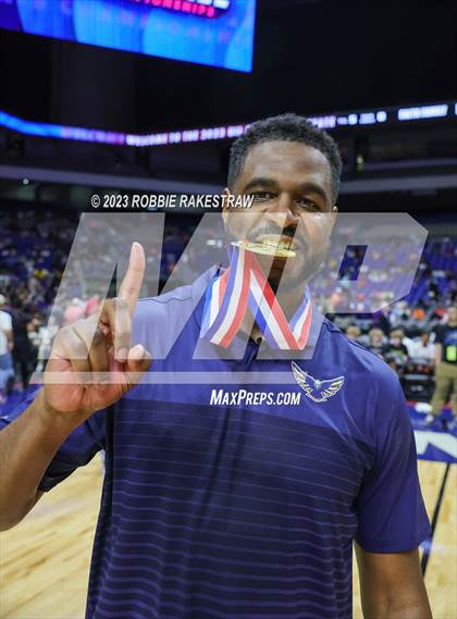 Thumbnail 3 in Oak Cliff Faith Family Academy vs. Washington (UIL 4A Basketball State Final Medal Ceremony) photogallery.