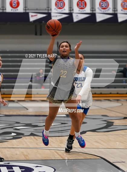 Thumbnail 2 in Reynoldsburg vs. Franklin Community (Sneakers for Santa Shootout) photogallery.