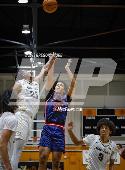 Thumbnail 3 in Crossroads vs Notre Dame (SO) (2023 South Pasadena Tournament) photogallery.