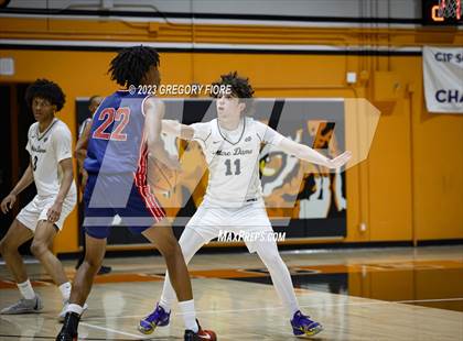 Thumbnail 3 in Crossroads vs Notre Dame (SO) (2023 South Pasadena Tournament) photogallery.