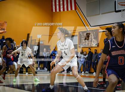 Thumbnail 3 in Crossroads vs Notre Dame (SO) (2023 South Pasadena Tournament) photogallery.