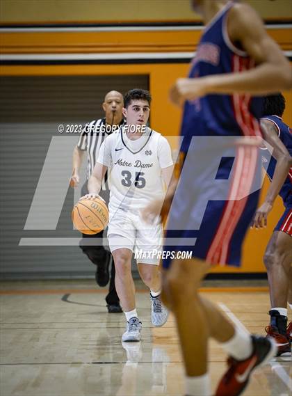 Thumbnail 2 in Crossroads vs Notre Dame (SO) (2023 South Pasadena Tournament) photogallery.