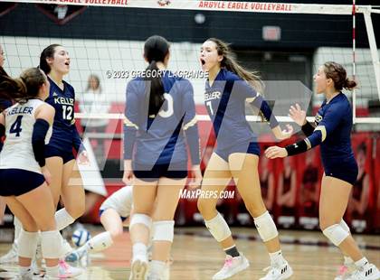 Thumbnail 1 in Keller vs Byron Nelson (UIL 6A Volleyball Regional Quarter Finals) photogallery.