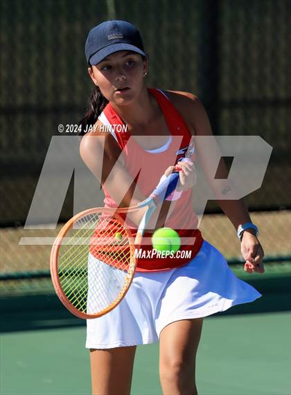 Thumbnail 2 in Sharyland vs Wylie (UIL 5A Tennis Semifinal) photogallery.