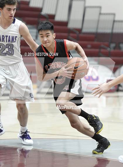 Thumbnail 2 in Spring Creek vs St. Thomas Aquinas - Canada (Rancho Mirage Holiday Invitational) photogallery.