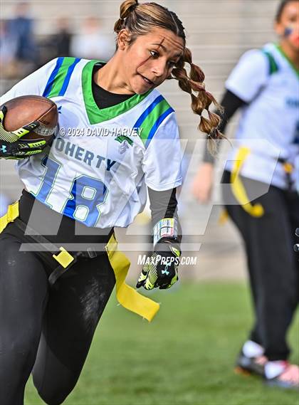 Thumbnail 3 in 5A Flag Football Second Round Doherty vs Douglas County photogallery.