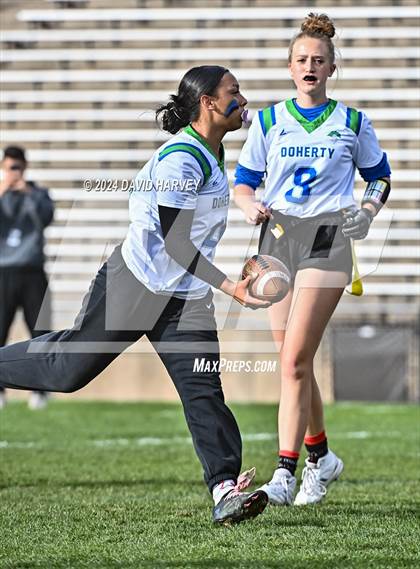 Thumbnail 2 in 5A Flag Football Second Round Doherty vs Douglas County photogallery.