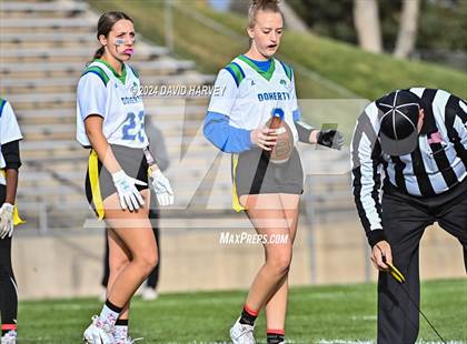 Thumbnail 1 in 5A Flag Football Second Round Doherty vs Douglas County photogallery.