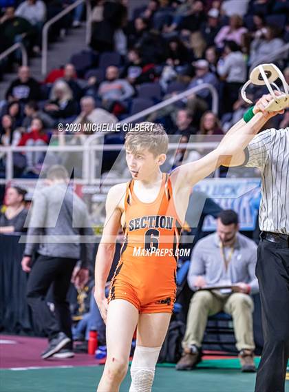Thumbnail 2 in NYSPHSAA Wrestling D2 Rat tail and Round 1 (99lbs to 145lbs) photogallery.