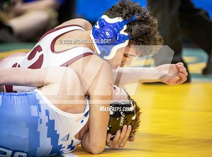 Thumbnail 3 in NYSPHSAA Wrestling D2 Rat tail and Round 1 (99lbs to 145lbs) photogallery.