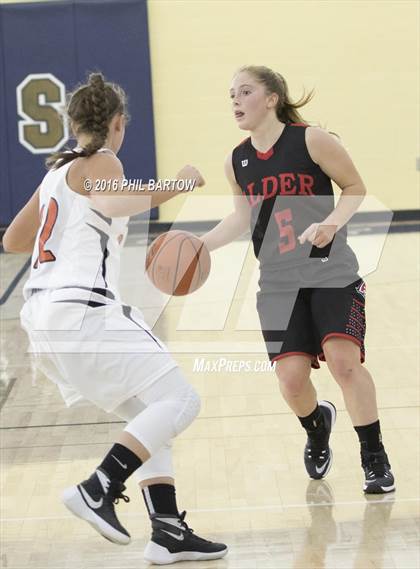 Thumbnail 2 in Jonathan Alder vs Amanda-Clearcreek (Teays Valley Jeff Sheets Holiday Classic) photogallery.