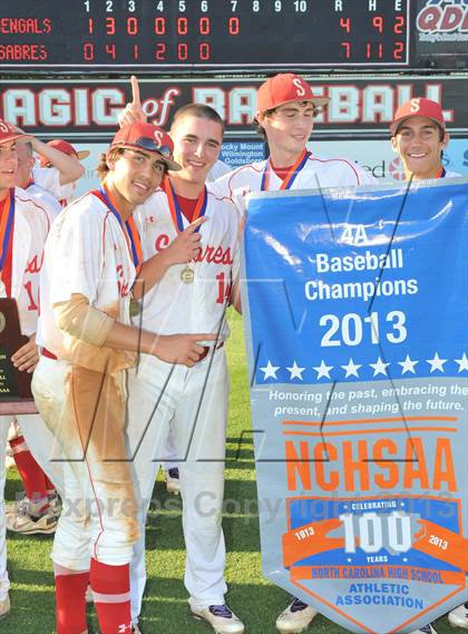 Thumbnail 2 in Fuquay-Varina vs. South Mecklenburg (NCHSAA 4A Final - Game 3) photogallery.