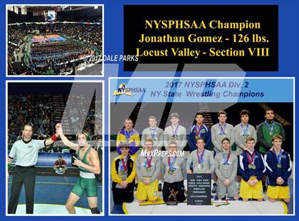 Thumbnail 2 in NYSPHSAA Wrestling Championships (Div.2 - 126 lb. Champ) photogallery.