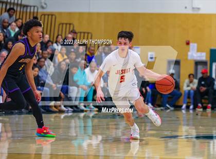 Thumbnail 2 in Archbishop Riordan vs. Jesuit (@ MLK Classic at De La Salle) photogallery.