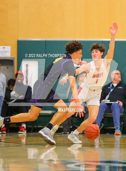 Thumbnail 2 in Archbishop Riordan vs. Jesuit (@ MLK Classic at De La Salle) photogallery.