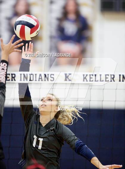 Thumbnail 3 in Mansfield Legacy vs Keller(UIL 6A Volleyball Bi-district) photogallery.