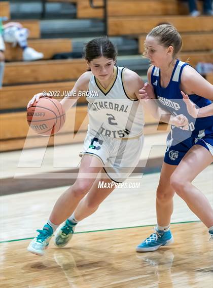 Thumbnail 1 in Indianapolis Bishop Chatard vs Cathedral (City Tournament Final) photogallery.