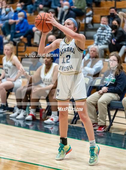 Thumbnail 3 in Indianapolis Bishop Chatard vs Cathedral (City Tournament Final) photogallery.