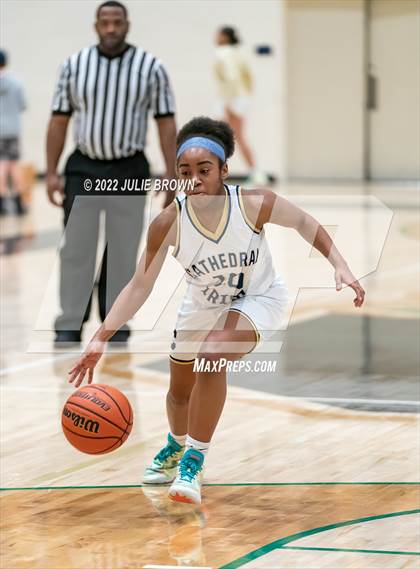 Thumbnail 3 in Indianapolis Bishop Chatard vs Cathedral (City Tournament Final) photogallery.