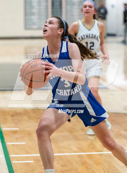 Thumbnail 3 in Indianapolis Bishop Chatard vs Cathedral (City Tournament Final) photogallery.