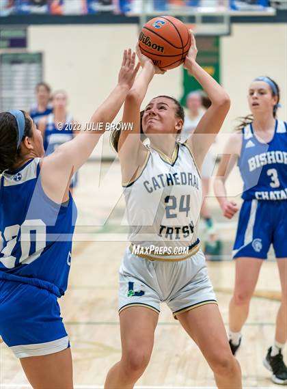 Thumbnail 3 in Indianapolis Bishop Chatard vs Cathedral (City Tournament Final) photogallery.