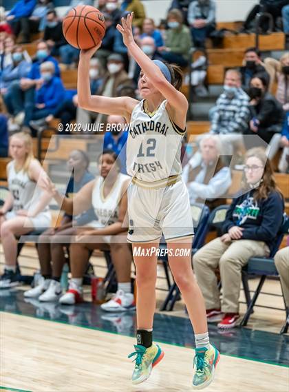 Thumbnail 1 in Indianapolis Bishop Chatard vs Cathedral (City Tournament Final) photogallery.