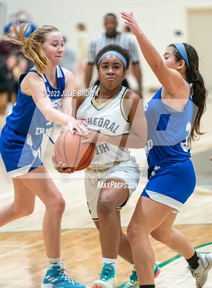 Thumbnail 1 in Indianapolis Bishop Chatard vs Cathedral (City Tournament Final) photogallery.