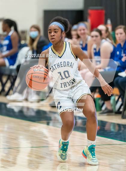 Thumbnail 3 in Indianapolis Bishop Chatard vs Cathedral (City Tournament Final) photogallery.