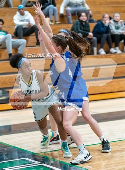 Thumbnail 3 in Indianapolis Bishop Chatard vs Cathedral (City Tournament Final) photogallery.