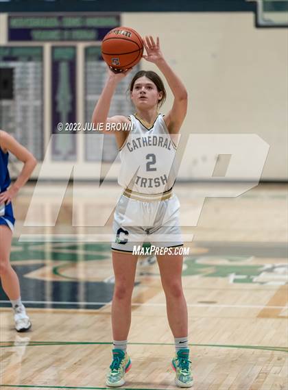Thumbnail 2 in Indianapolis Bishop Chatard vs Cathedral (City Tournament Final) photogallery.