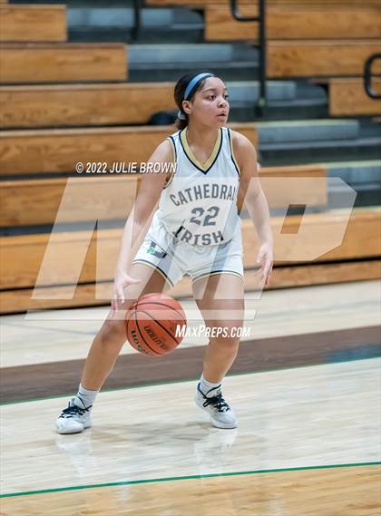 Thumbnail 2 in Indianapolis Bishop Chatard vs Cathedral (City Tournament Final) photogallery.