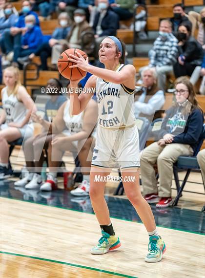 Thumbnail 2 in Indianapolis Bishop Chatard vs Cathedral (City Tournament Final) photogallery.