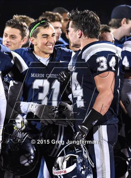 Thumbnail 2 in Cardinal Newman vs. Marin Catholic (CIF NCS D4 Final) photogallery.