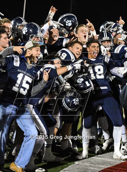Thumbnail 2 in Cardinal Newman vs. Marin Catholic (CIF NCS D4 Final) photogallery.