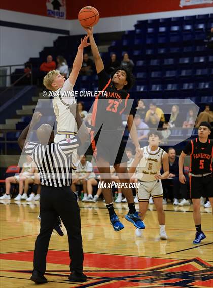 Thumbnail 3 in Medina Valley vs. Stephenville (Wimberley Hoopfest) photogallery.